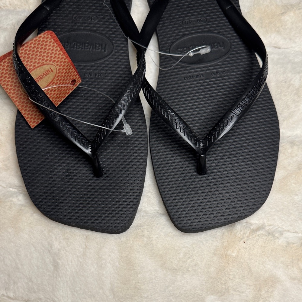 Havaianas Black Flip flop Sandals Size 39-40 US 9-10 - Picture 5 of 5